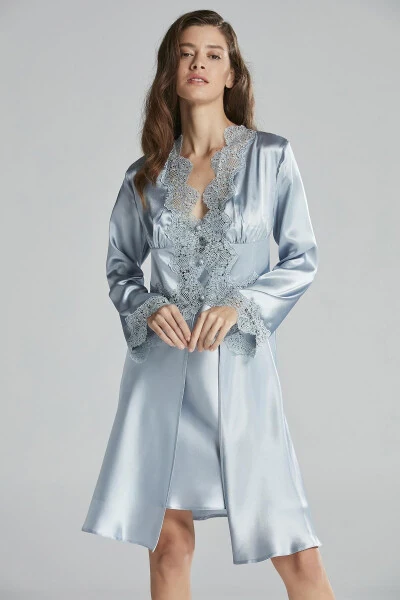 Saten Altılı Gelin Çeyiz Seti - 6335 Mist-Mist - PIERRE CARDIN (1)