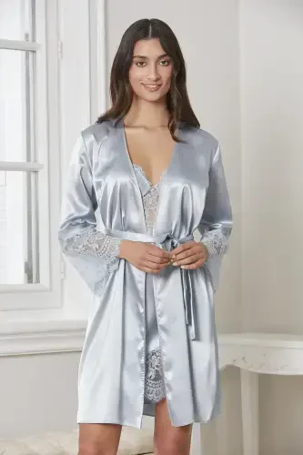 Saten Oltilik Kelin Sepi Komplekti - 6015 Mist-Mist - 1