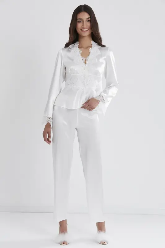 Saten Oltilik Kelin Sepi Komplekti - 6335 Ekru-Ekru - 8