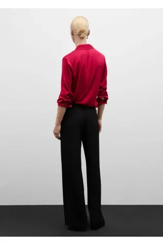 Saten quyma ko'ylak - Fuchsia - 3