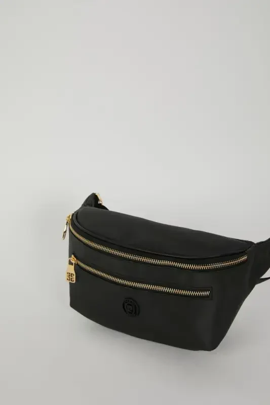 Saten Siyah Kadın Bel Çantası 05PO22Y1542-Saten Siyah - 4