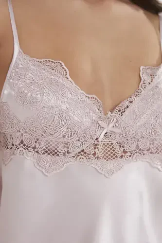 Satin Altılı Gelin Çeyiz Seti - 6335 Pudra-Pudra - 5