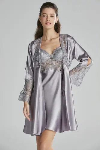 Satin Altılı Gelin Çeyiz Seti - 6625 Royal-Royal - 1