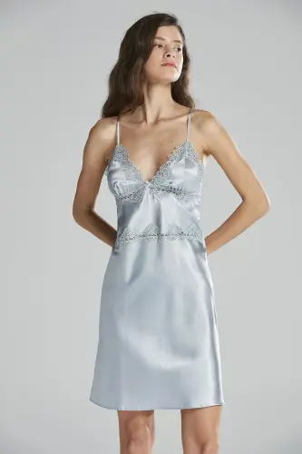 Satin Altılı Gelin Çeyiz Seti - 6965 Mist-Mist - 5