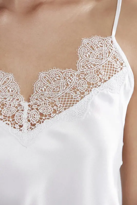 Satin Altılı Gelin Dowry Set - 6335 Ecru-Ecru - 2