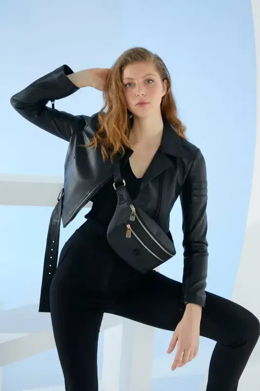 Satin Black Women Waist Bag 05PO22Y1542-Satin Black - PIERRE CARDIN