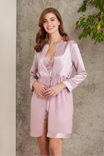 Satin Bridal Dowry Set of Four - 7035-Rose 