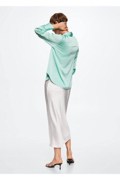 Satin Flowy Shirt - 4