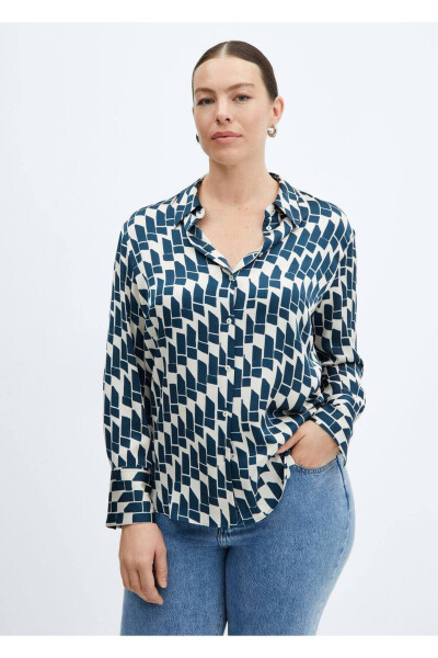 Satin Flowy Shirt - MANGO (1)