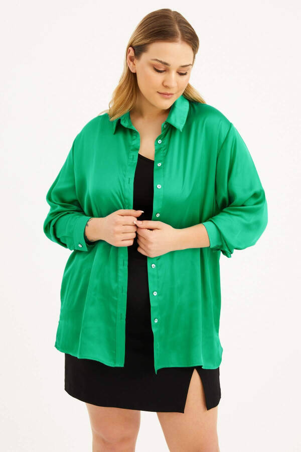 Satin Long Sleeve Shirt - 1