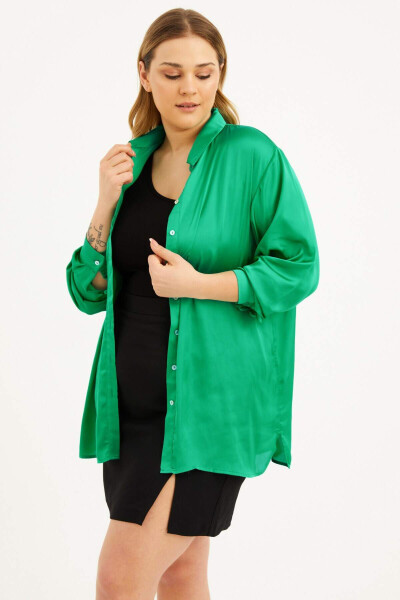 Satin Long Sleeve Shirt - 3