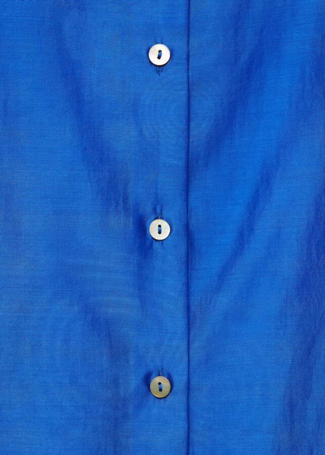 Satin lyocell shirt - Blue - 8