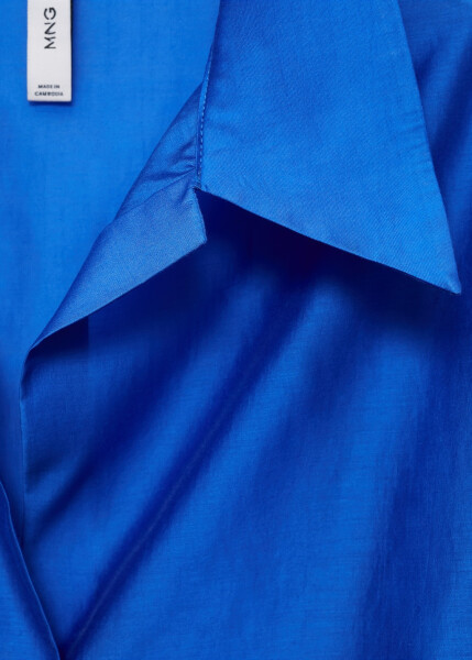 Satin lyocell shirt - Blue - 10