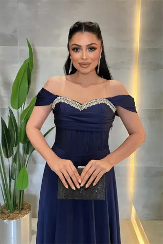 Satın Mato Balenli Toshli Kechki Libos - TO'Q KOK - 3