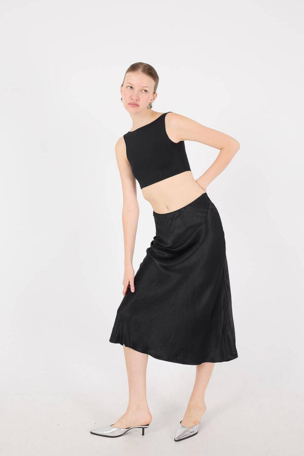 Satin Midi Skirt E16025-t3 - 1