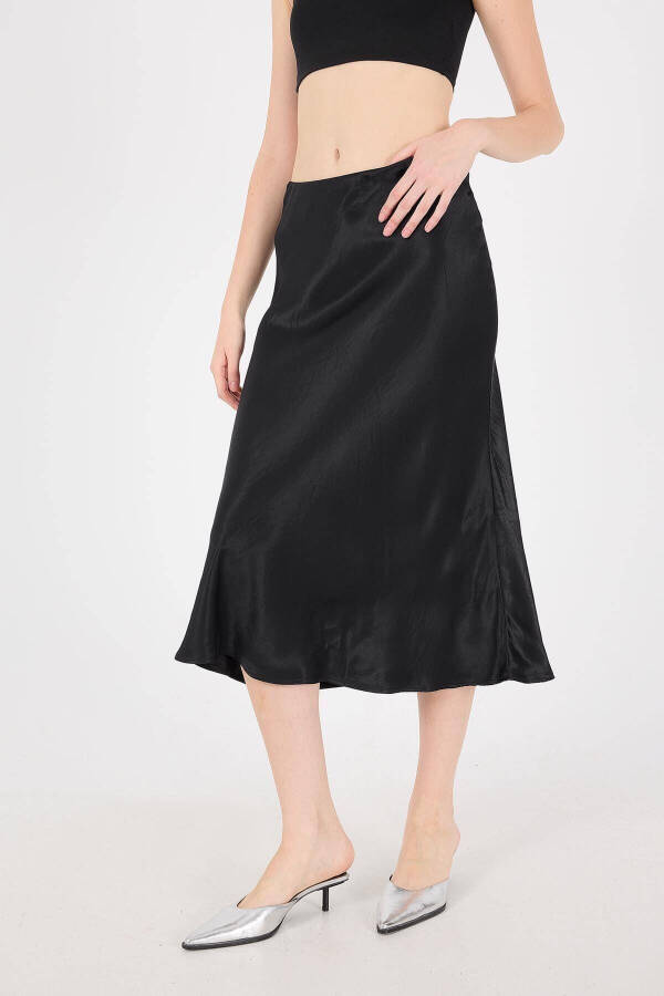 Satin Midi Skirt E16025-t3 - 2