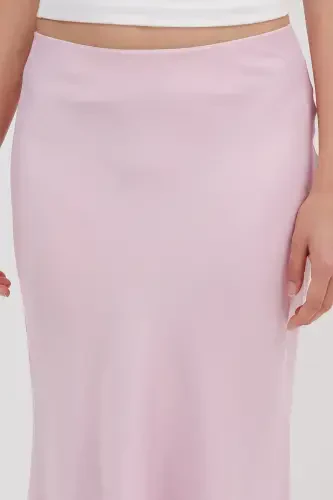 Satin Midi Skirt E16025-T3-Lotus - 3