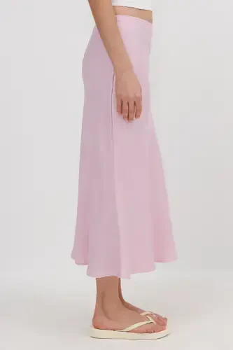 Satin Midi Skirt E16025-T3-Lotus - 6