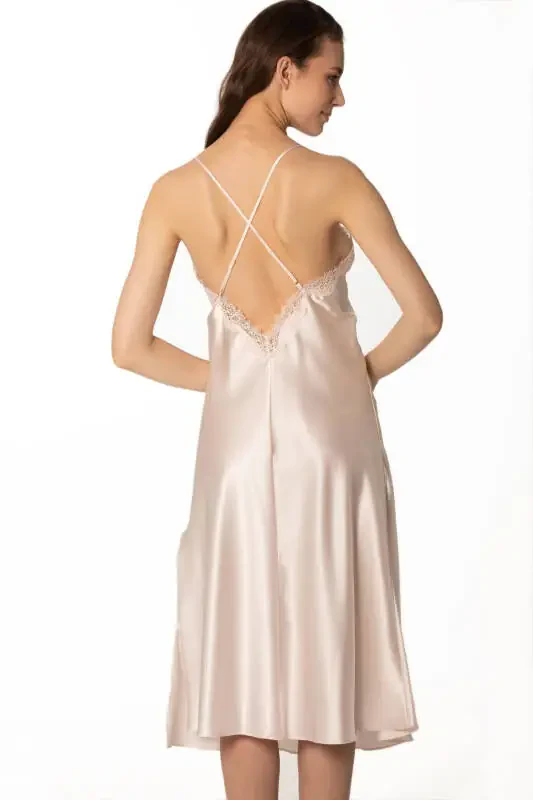 Satin Nightgown Dressing Gown Pajama Set Short Set 6-Piece Bridal Trousseau - 6960 - 7