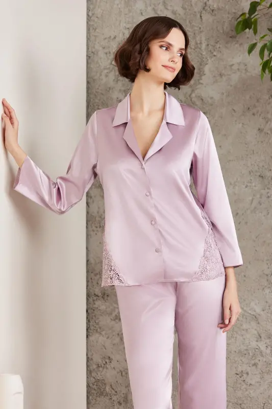 Satin Nightgown Robe Pajama Set Shorts Set 6-Piece Bridal Dowry Set - 6000 - 5