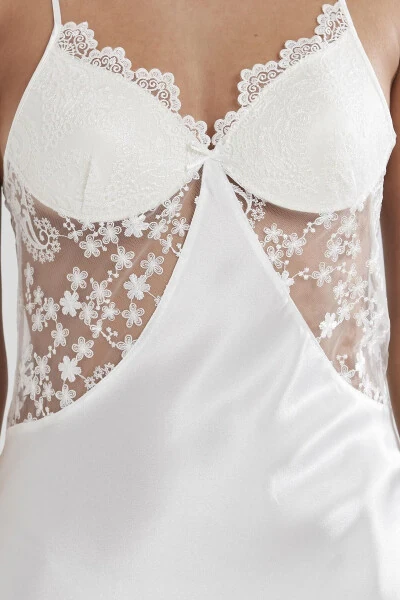 Satin Nightgown Robe Pajama Set Shorts Set 6-Piece Bridal Dowry Set - 6225 - 7