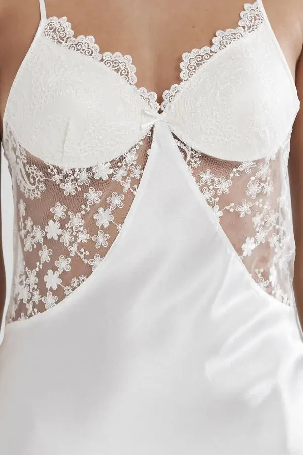 Satin Nightgown Robe Pajama Set Shorts Set 6-Piece Bridal Dowry Set - 6225 - 7