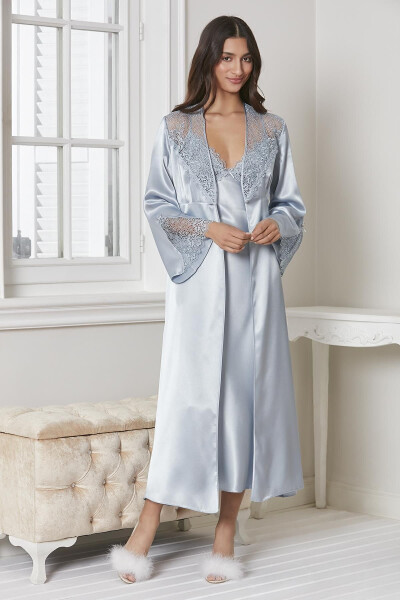 Satin Nightgown Robe Pajama Set Shorts Set 6-piece Bridal Dowry Set - 6425 - 35