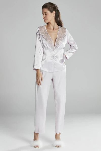 Satin Nightgown Robe Pajama Set Shorts Set 6 Piece Bridal Dowry Set - 6425 - 6