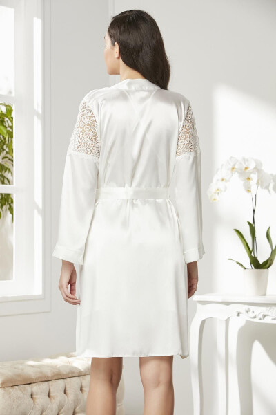 Satin Nightgown Robe Pajama Set Shorts Set 6-piece Bridal Dowry Set - 6955 - 5
