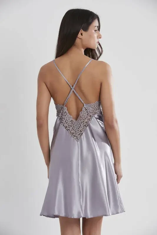 Satin Nightgown Robe Pajama Set Shorts Set 6-piece Bridal Dowry Set - 6955 - 5