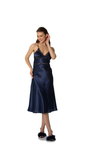 Satin Nightgown Robe Pajama Set Shorts Set 6-Piece Bridal Dowry Set - 6960 - 3