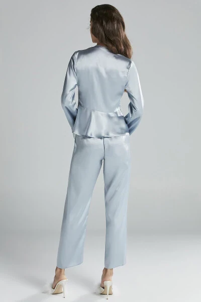 Satin Nightgown Robe Pajama Set Shorts Set 6-piece Bridal Trousseau Set - 6335 - 8