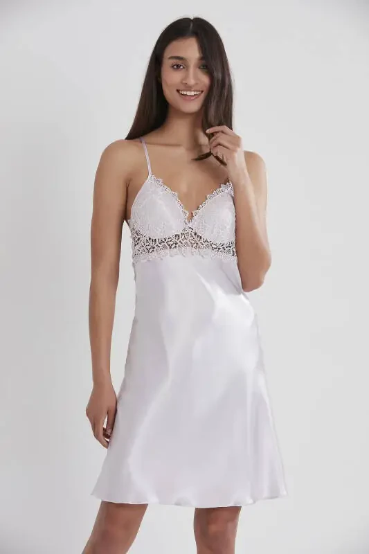 Satin Nightgown Robe Pajama Set Shorts Set 6-Piece Bridal Trousseau Set - 6955 - 6