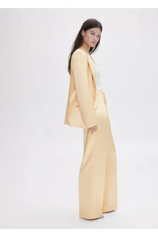 Satin Palazzo Pants - 5