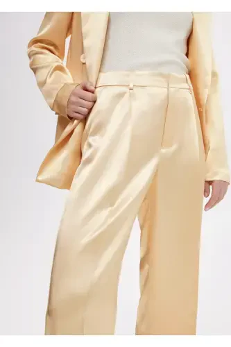 Satin Palazzo Pants - 6