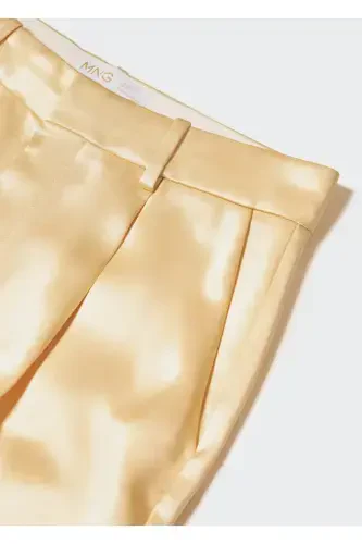 Satin Palazzo Pants - 7