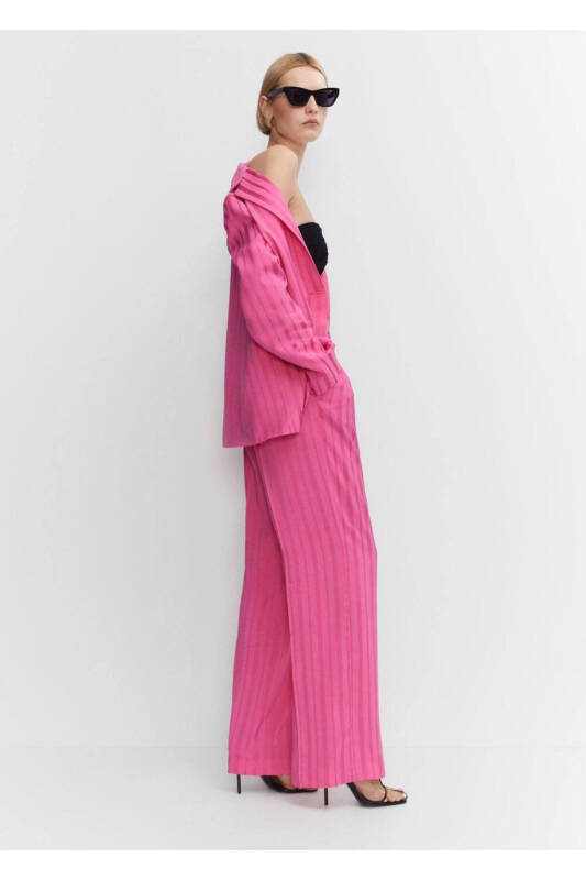 Satin pants with line detail - 8