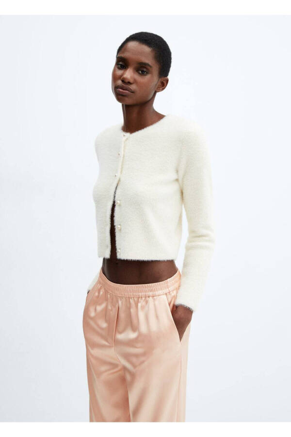 Satin Trousers with Elastic Waist - 7