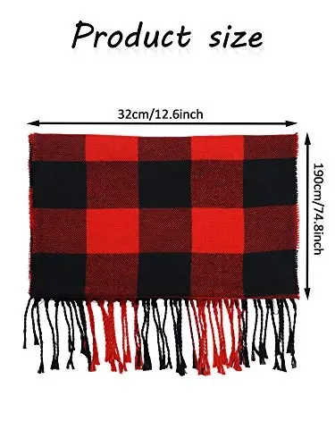 SATINIOR 2 Pcs Women Buffalo Plaid Scarf - 2