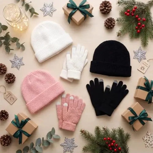 SATINIOR 6 Pieces Women Knit Beanie Hats | Soft Skull Cap Beanie, Warm Outdoor Commute, Christmas Gift Bundle - 4