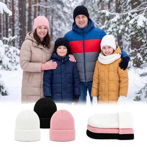 SATINIOR 6 Pieces Women Knit Beanie Hats | Soft Skull Cap Beanie, Warm Outdoor Commute, Christmas Gift Bundle - 5