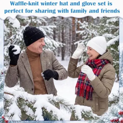 SATINIOR 6 Pieces Women Knit Beanie Hats | Soft Skull Cap Beanie, Warm Outdoor Commute, Christmas Gift Bundle - 6