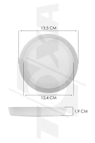 Saucer 13.5cm Yali Vaha No3 Plate Off White Serinova Pot Base 3 Number Plastic-WHITE3 - TOXA (1)