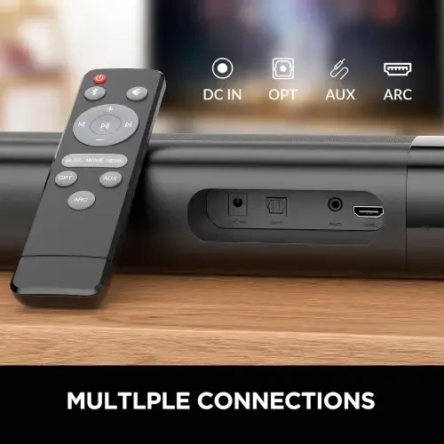 Саундбар COWIN для ТВ-динамика Soundbar, Bluetooth и проводное подключение 2-в-1, разъемный настенный монтаж, домашний аудиотеатр (BT5.0/оптический/AUX/пульт ДУ) 32 дюйма - 6