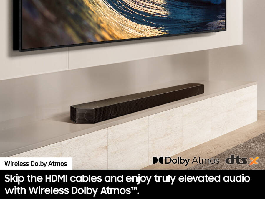 Саундбар SAMSUNG Q-Series 9.1.2ch с беспроводной технологией Dolby Atmos + тыловые динамики c поддержкой Q-Symphony HW-Q910D/ZA - 9