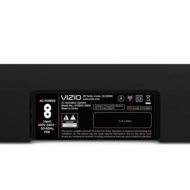 Саундбар VIZIO 5.1 SE с Dolby Atmos и DTS: X (НОВИНКА) SV510X-0806 - 12