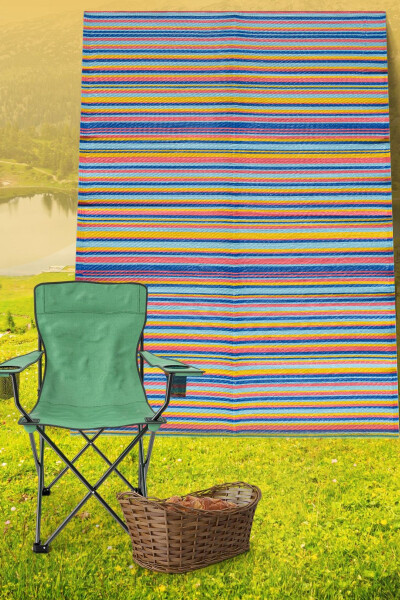 Savana 8802 Beach Camping Picnic Garden Rug Balcony Terrace Straw Mat Savan Rug - 6