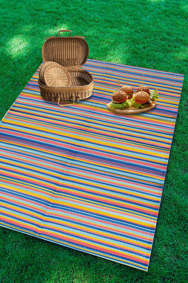 Savana 8802 Beach Camping Picnic Garden Rug Balcony Terrace Straw Mat Savan Rug - 8