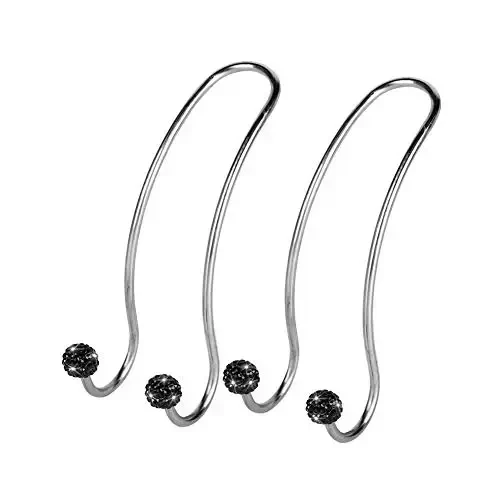 SAVORI Auto Hooks Bling Car Hangers Organizer Seat Headrest Hooks Strong and Durable Backseat Hanger Storage Universal for SUV Truck Vehicle 2 Pack (Black) - 1