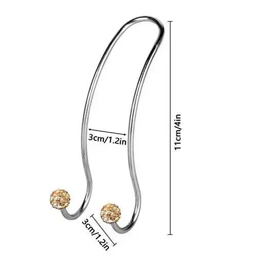 SAVORI Auto Hooks Bling Car Hangers Organizer Seat Headrest Hooks Strong and Durable Backseat Hanger Storage Universal for SUV Truck Vehicle 2 Pack (Gold) - 2